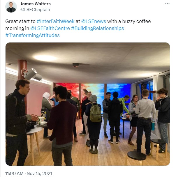 LSE Inter Faith Week coffee morning, 2021