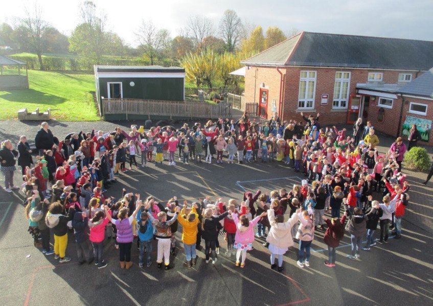 little gonerby infant school holding hands 2017