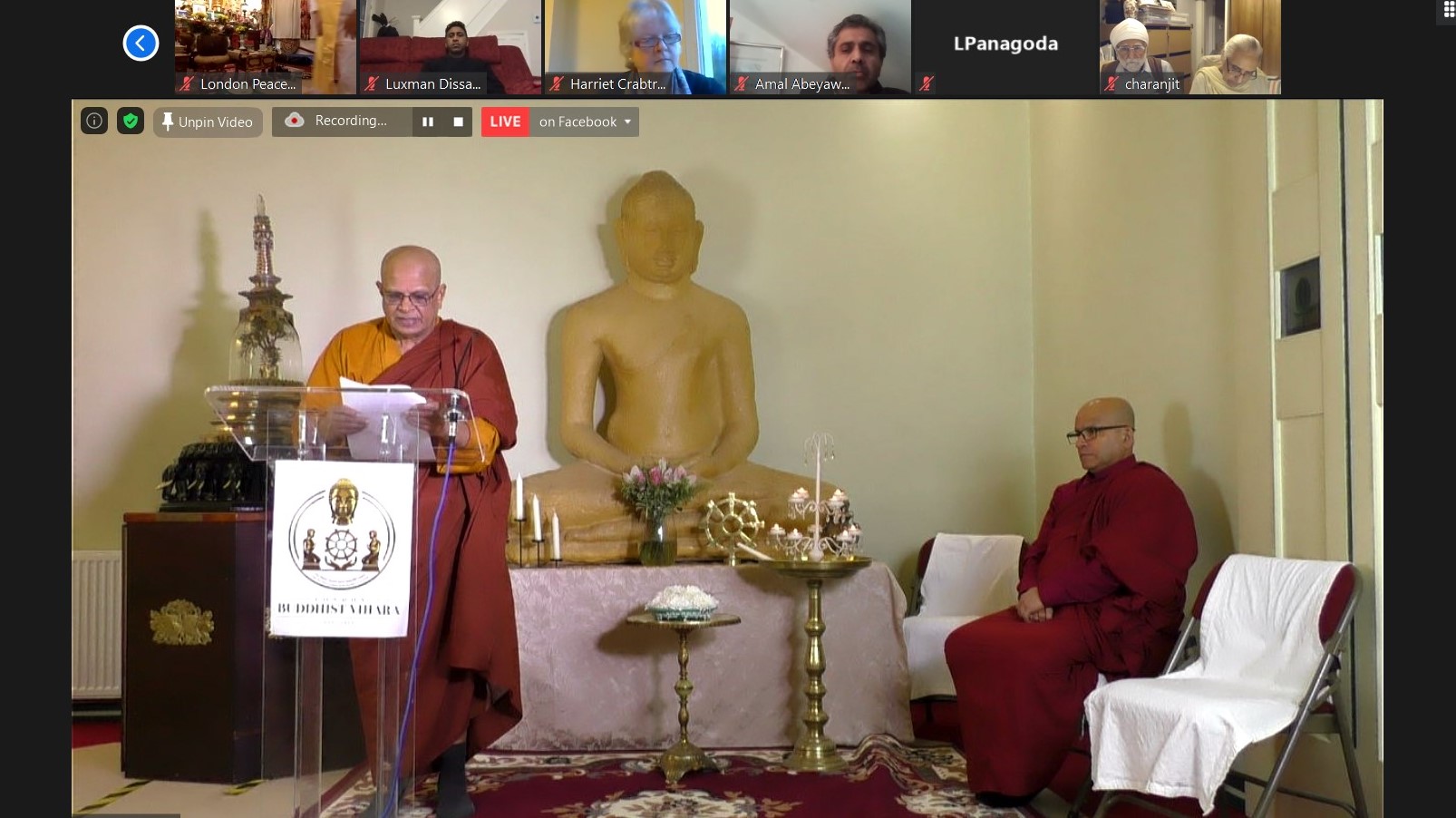 london buddhist vihara interfaith service 2020