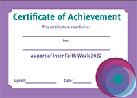 Inter Faith Week 2022 certificate template v2